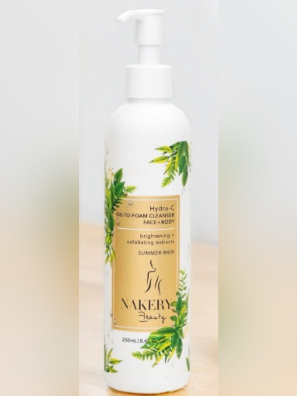 Nakery Hydra-C Oil-to-Foam Cleanser 8.45oz x 2 Bundle of Summer Rain *Sealed